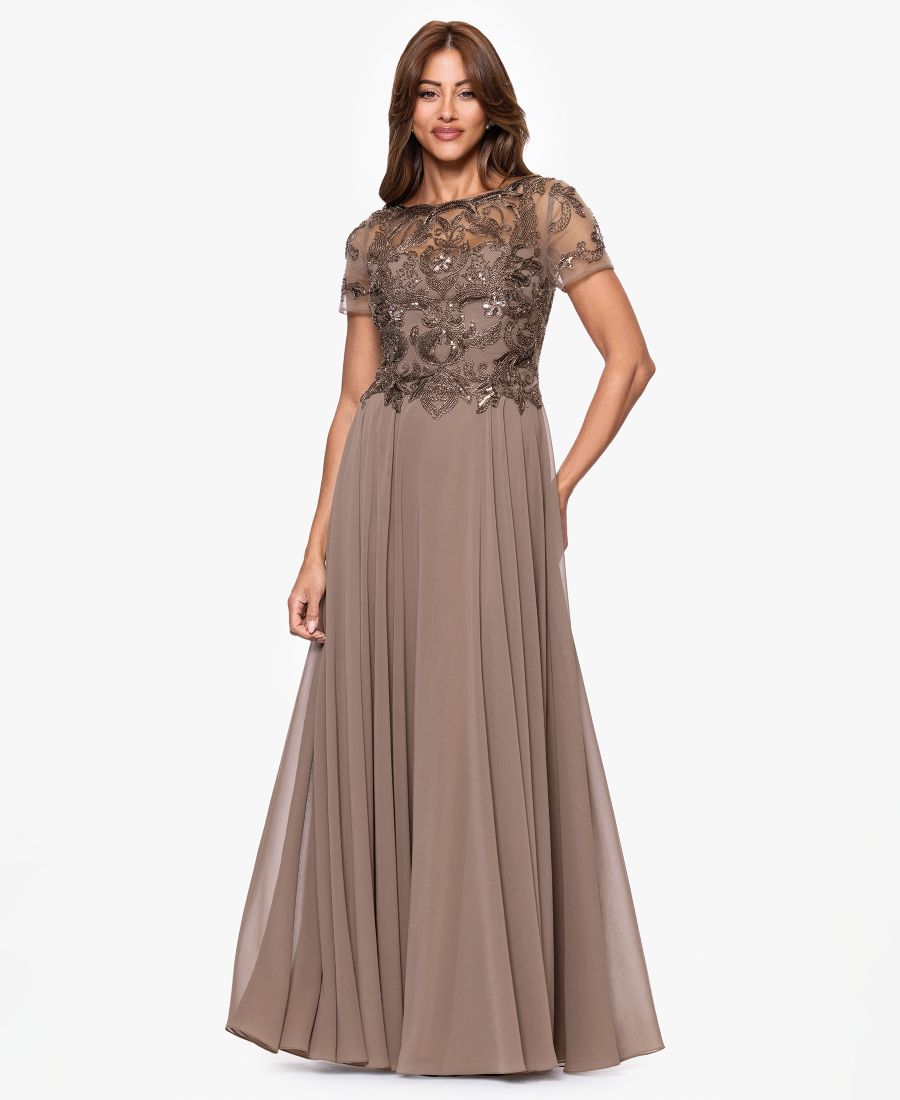Женское платье с вырезом-лодочкой, расшитое бисером XSCAPE, Mocha
Женское платье с вырезом-лодочкой, расшитое бисером XSCAPE, Mocha