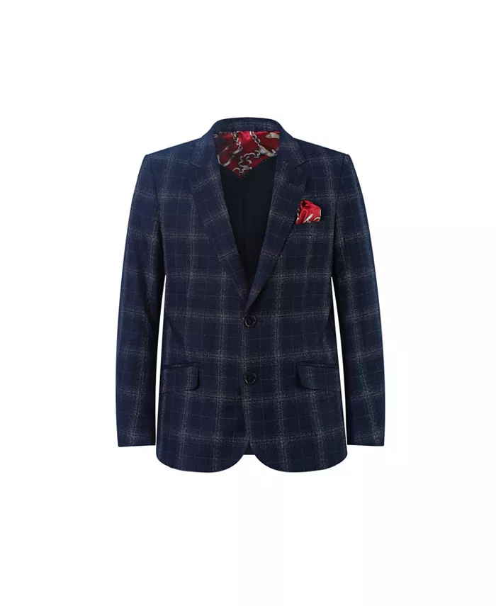 Пиджак облегающего кроя с синим принтом для мальчиков Elie Balleh, синий
Пиджак облегающего кроя с синим принтом для мальчиков Elie Balleh, синий