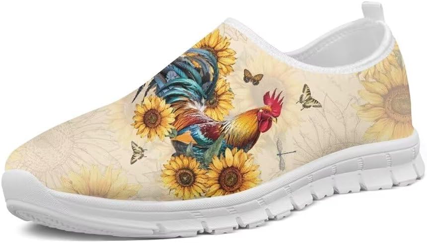 Женские лоферы Forchrinse Fire Running Horse без шнурков, мужские легкие прогулочные кроссовки, мягкие и удобные модные кроссовки для бега, тенниса, работы и путешествий, Rooster Sunflower
Женские лоферы Forchrinse Fire Running Horse без шнурков, мужские легкие прогулочные кроссовки, мягкие и удобные модные кроссовки для бега, тенниса, работы и путешествий, Rooster Sunflower