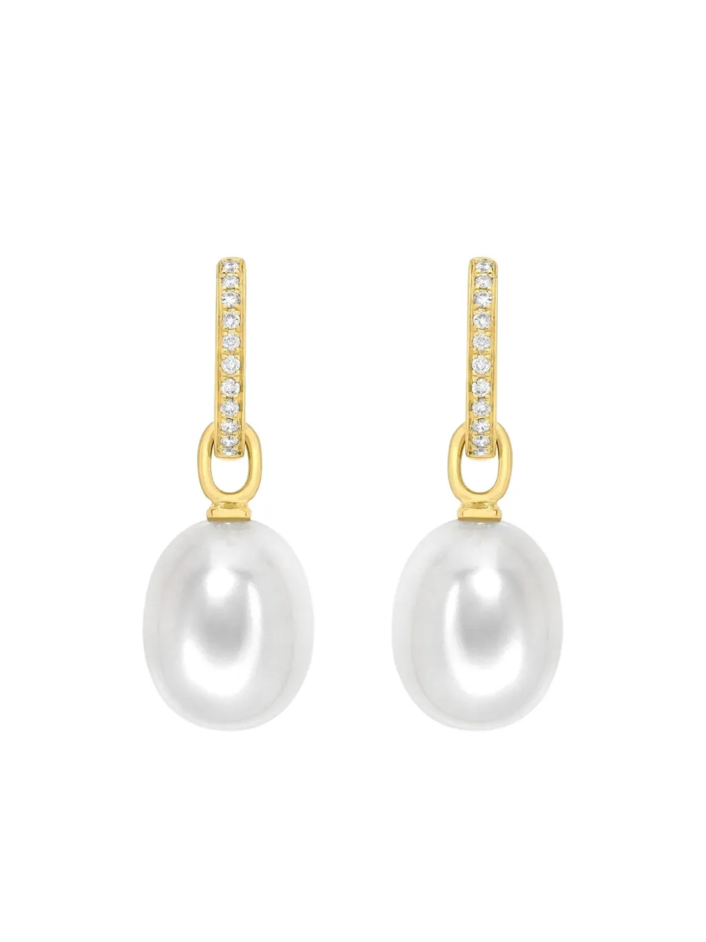Серьги-подвески Classics из желтого золота с жемчугом и бриллиантами Kiki McDonough, белый
Серьги-подвески Classics из желтого золота с жемчугом и бриллиантами Kiki McDonough, белый
