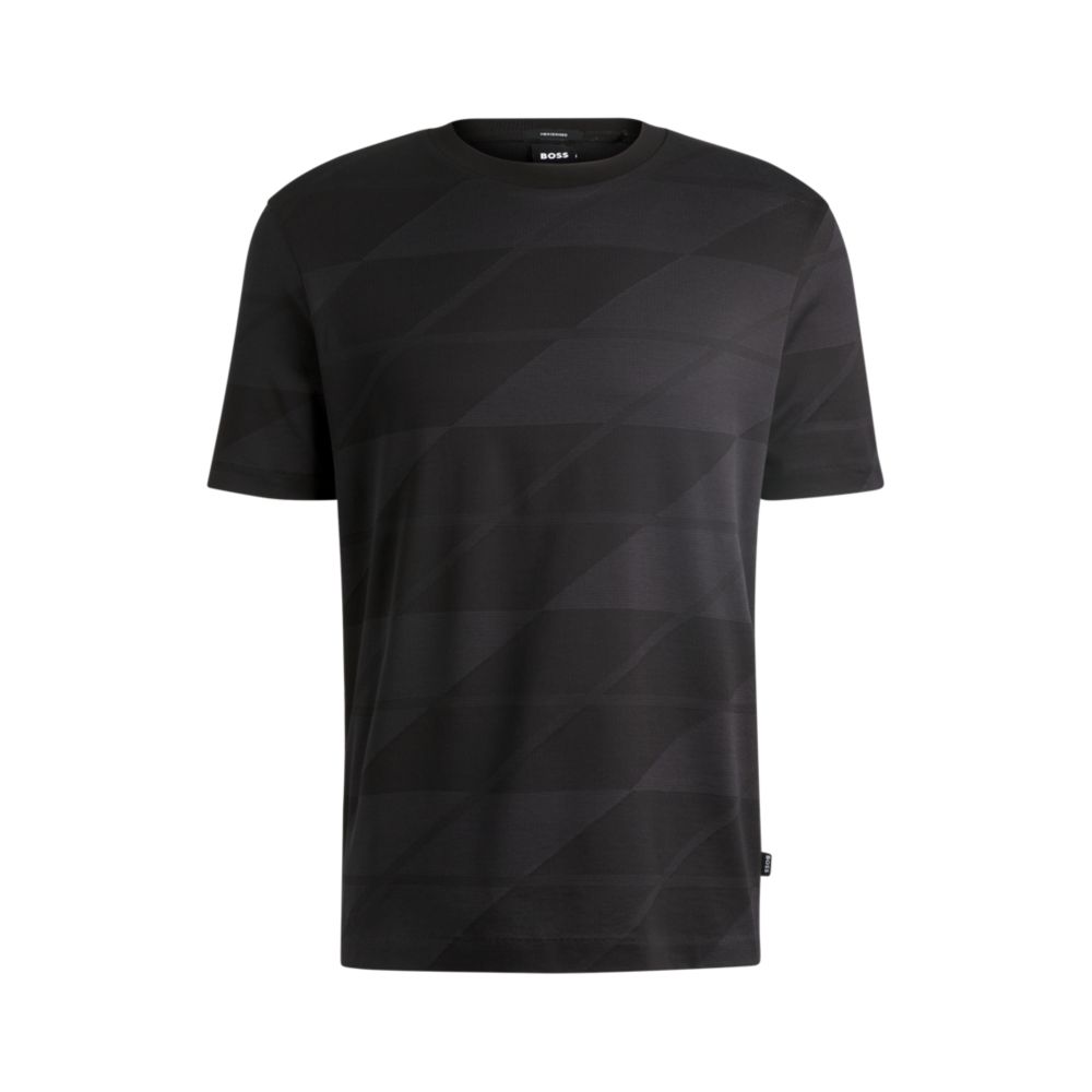 Футболка из мерсеризованного хлопка с двухцветным жаккардом BOSS, черный
Футболка из мерсеризованного хлопка с двухцветным жаккардом BOSS, черный