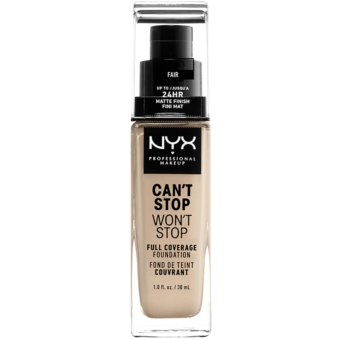 Тональный крем для светлого лица Nyx Professional Makeup Can'T Stop Won'T Stop, 30 мл
Тональный крем для светлого лица Nyx Professional Makeup Can'T Stop Won'T Stop, 30 мл