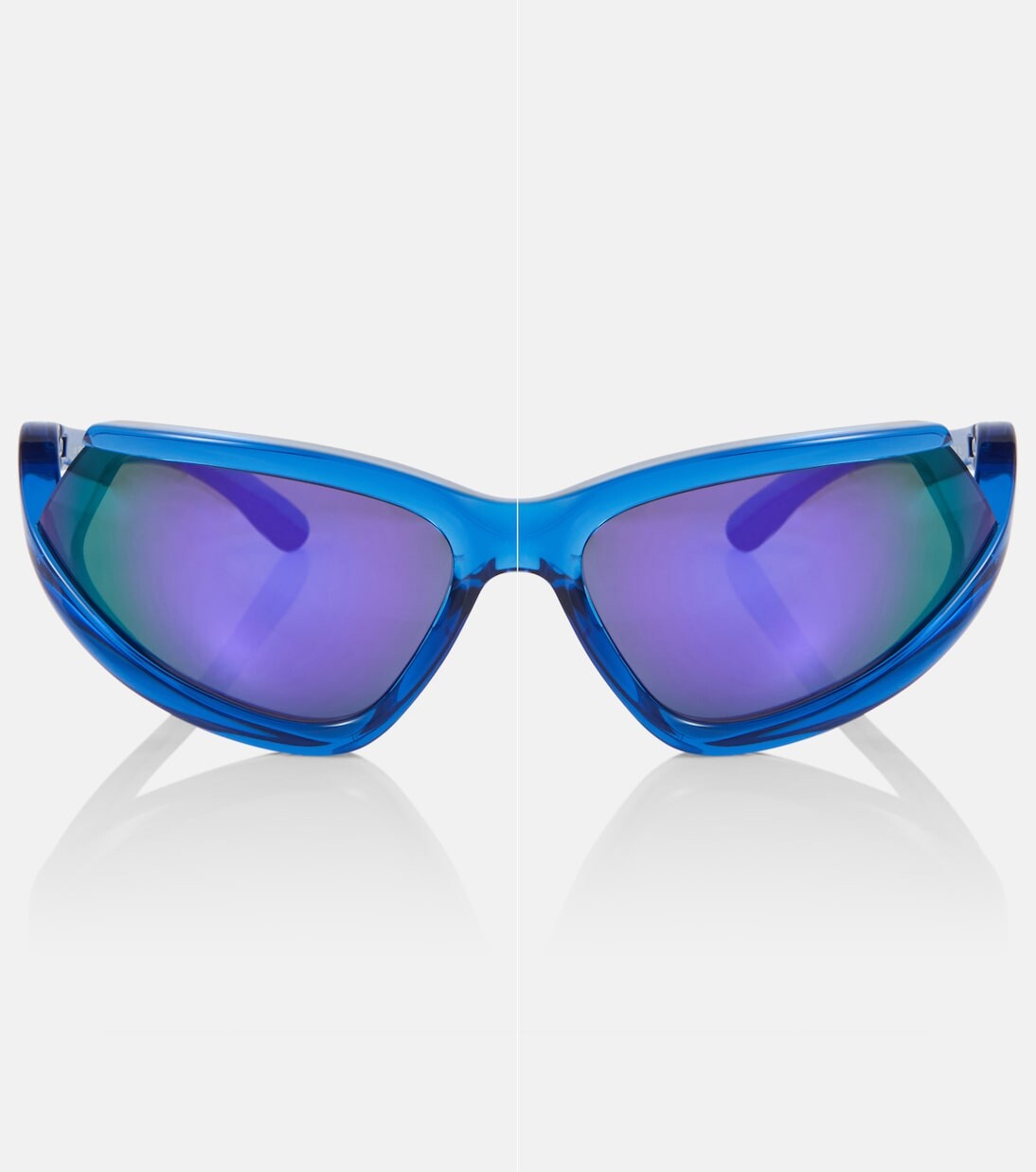 Овальные солнцезащитные очки с боковым расширением Balenciaga, синий
Овальные солнцезащитные очки с боковым расширением Balenciaga, синий