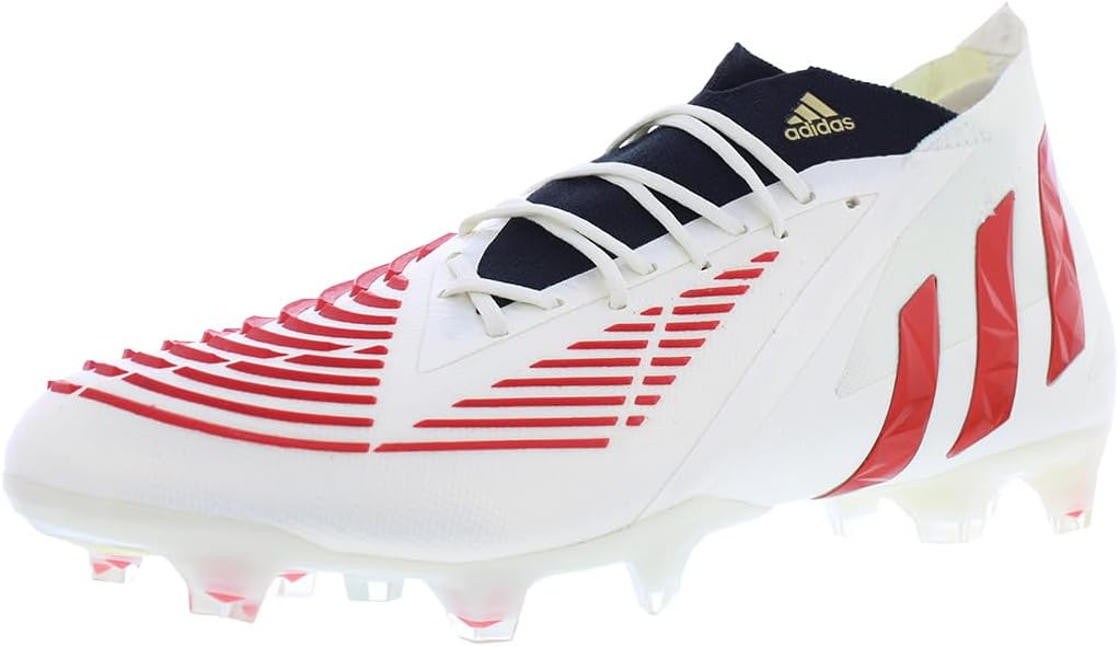 Бутсы унисекс adidas Predator Edge.1 для твердого грунта, слоновая кость/красный/золотой/ярко-красный
Бутсы унисекс adidas Predator Edge.1 для твердого грунта, слоновая кость/красный/золотой/ярко-красный