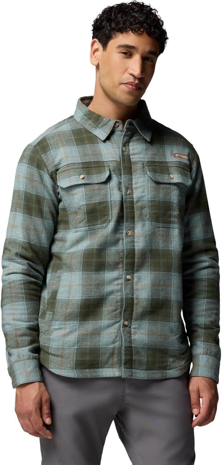 Columbia Mens Saddle Point Warm Lined Flannel, Pond Iron Sight Buffalo
Columbia Mens Saddle Point Warm Lined Flannel, Pond Iron Sight Buffalo
