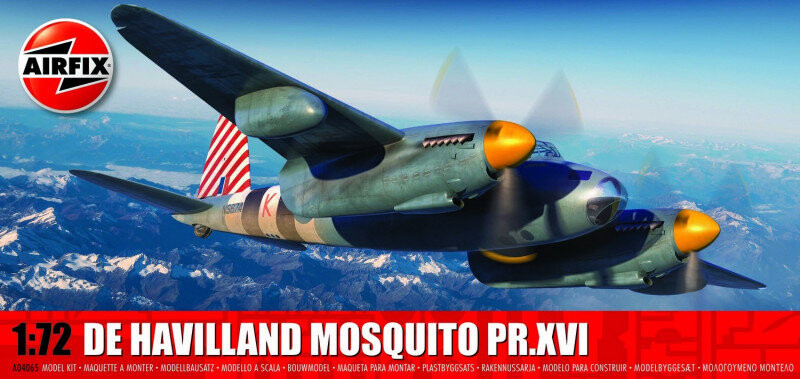 Airfix, пластиковая модель De Havilland Mosquito PR.XVI 1/72
Airfix, пластиковая модель De Havilland Mosquito PR.XVI 1/72