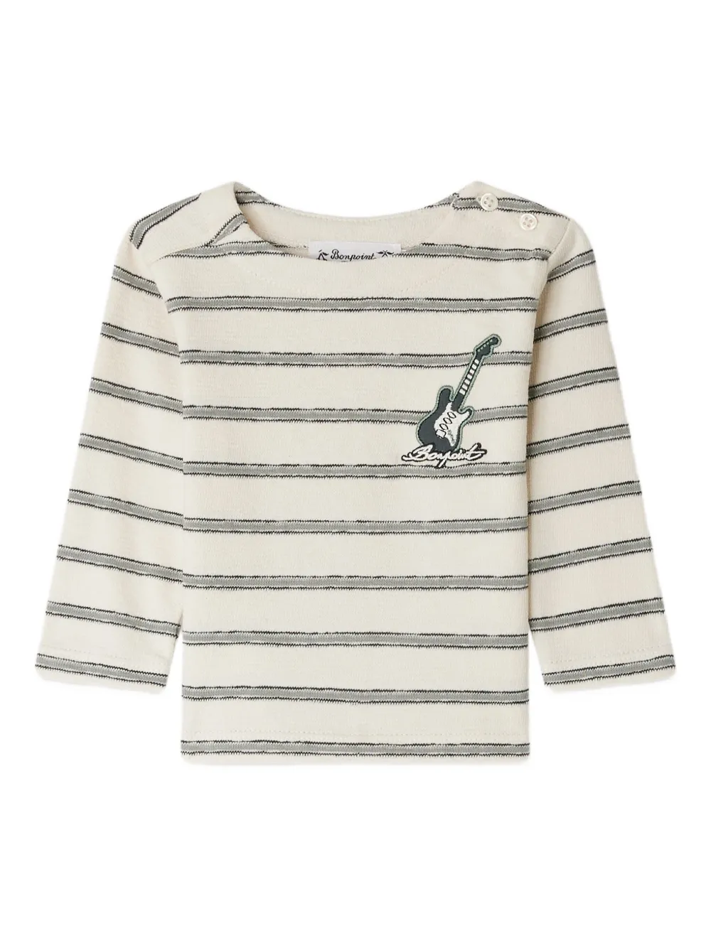 Полосатая футболка с вышивкой Bonpoint, нейтральный
Полосатая футболка с вышивкой Bonpoint, нейтральный
