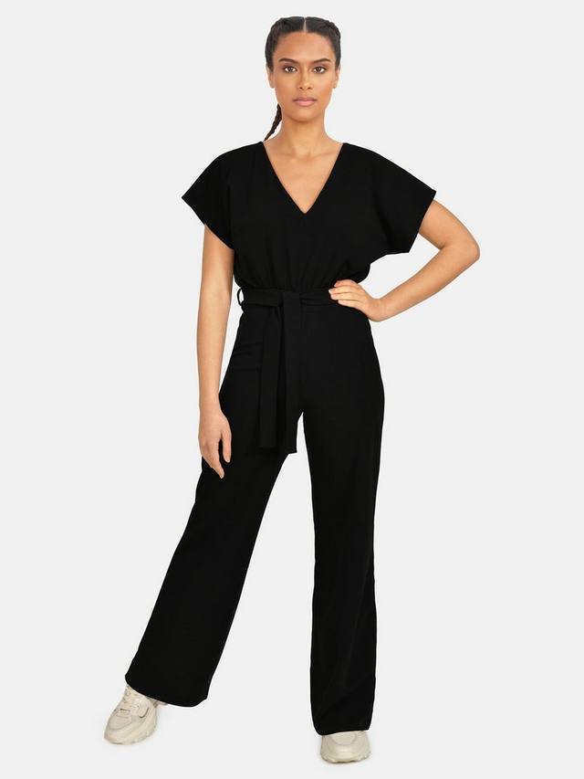 Девчачий комбинезон с V-образным вырезом и широкими брючинами Sisters Point, Black
Девчачий комбинезон с V-образным вырезом и широкими брючинами Sisters Point, Black