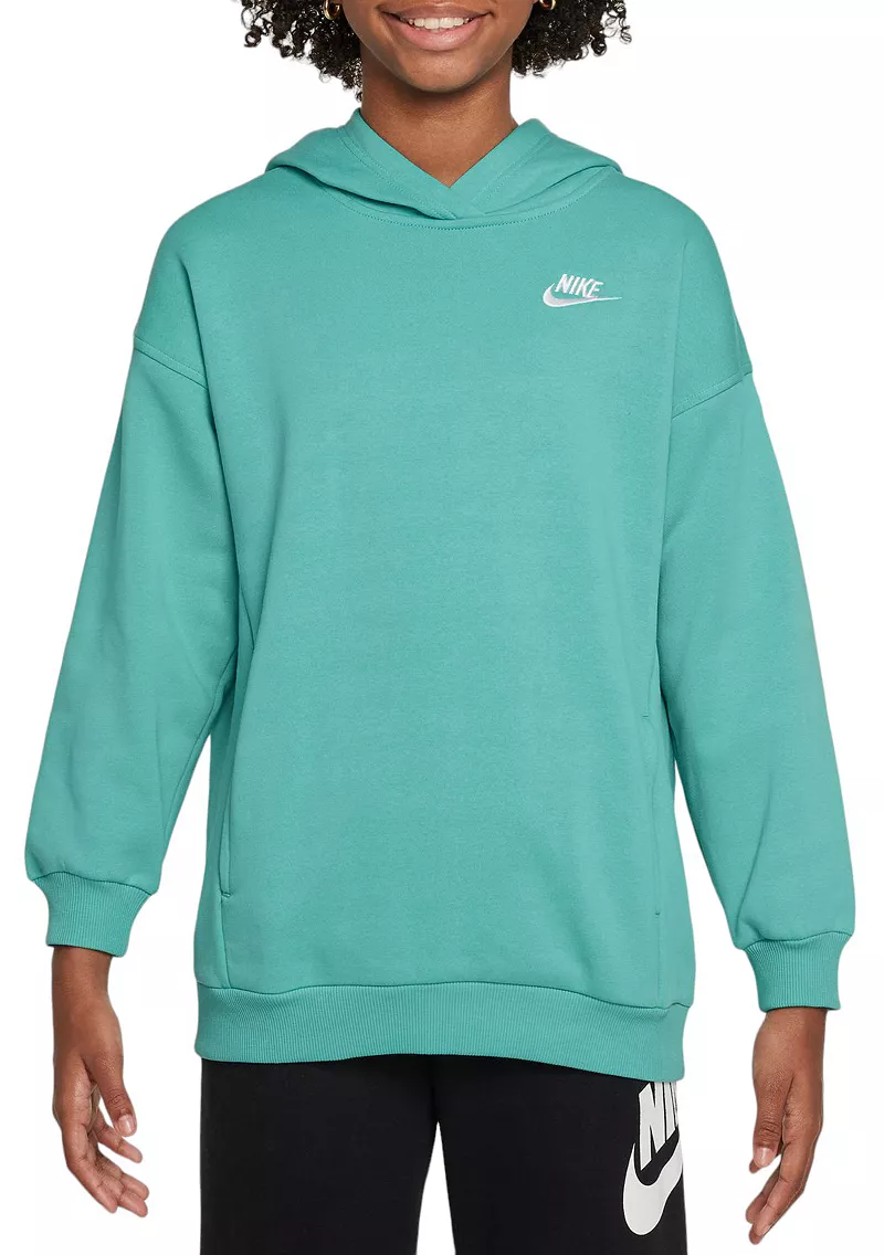Большой флисовый пуловер с капюшоном Nike Sportswear Club для девочек, цвет Green Frost
Большой флисовый пуловер с капюшоном Nike Sportswear Club для девочек, цвет Green Frost