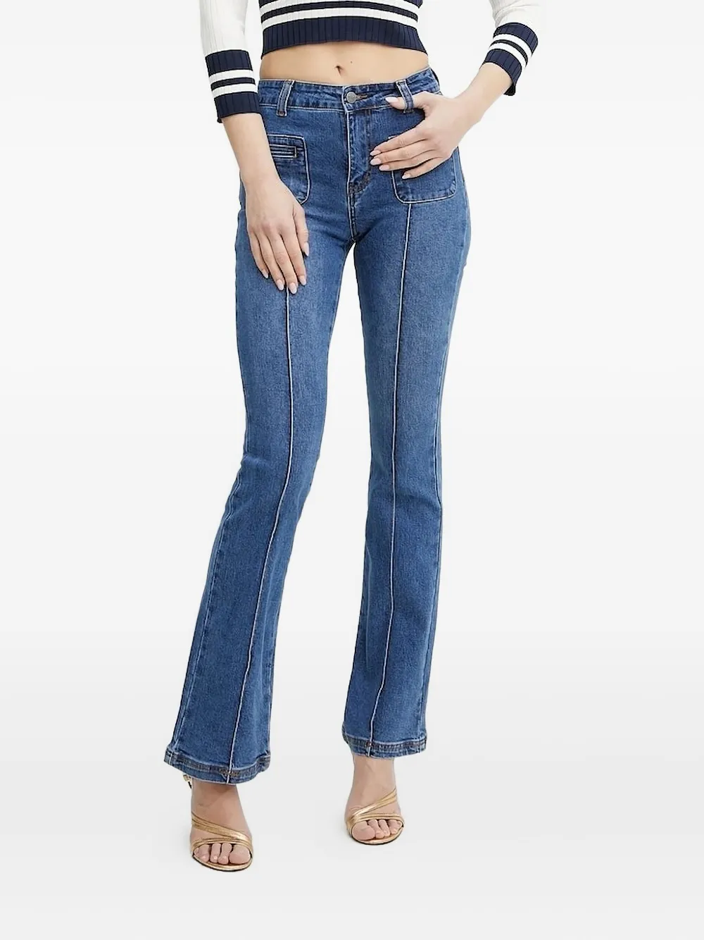 Расклешенные джинсы с карманами Silvian Heach, синий
Расклешенные джинсы с карманами Silvian Heach, синий