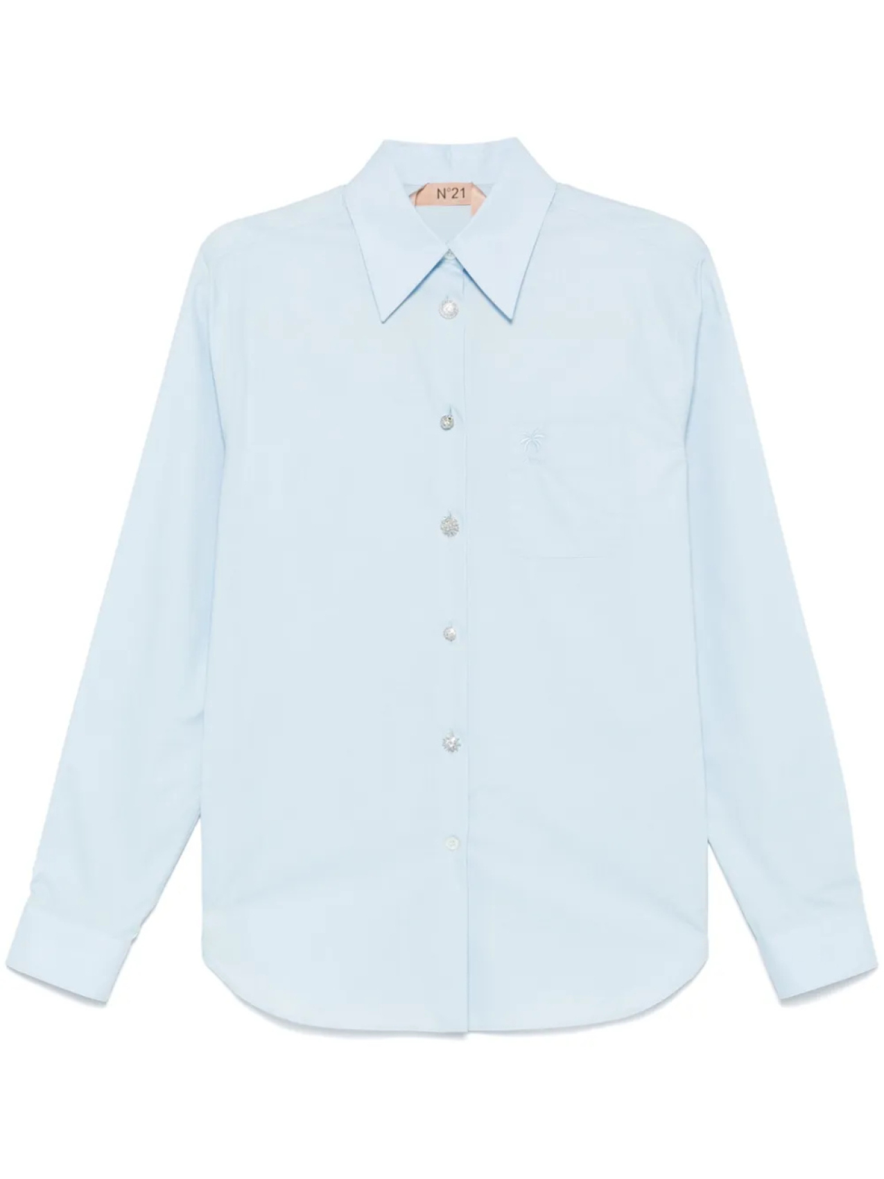 Nº21 рубашка с вышитым логотипом, синий
Nº21 рубашка с вышитым логотипом, синий