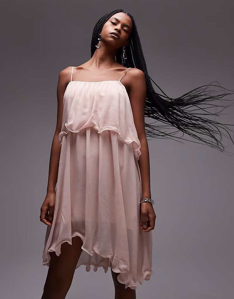 & Other Stories воздушное шифоновое мини-платье на бретелях с асимметричным подолом розового цвета
& Other Stories воздушное шифоновое мини-платье на бретелях с асимметричным подолом розового цвета