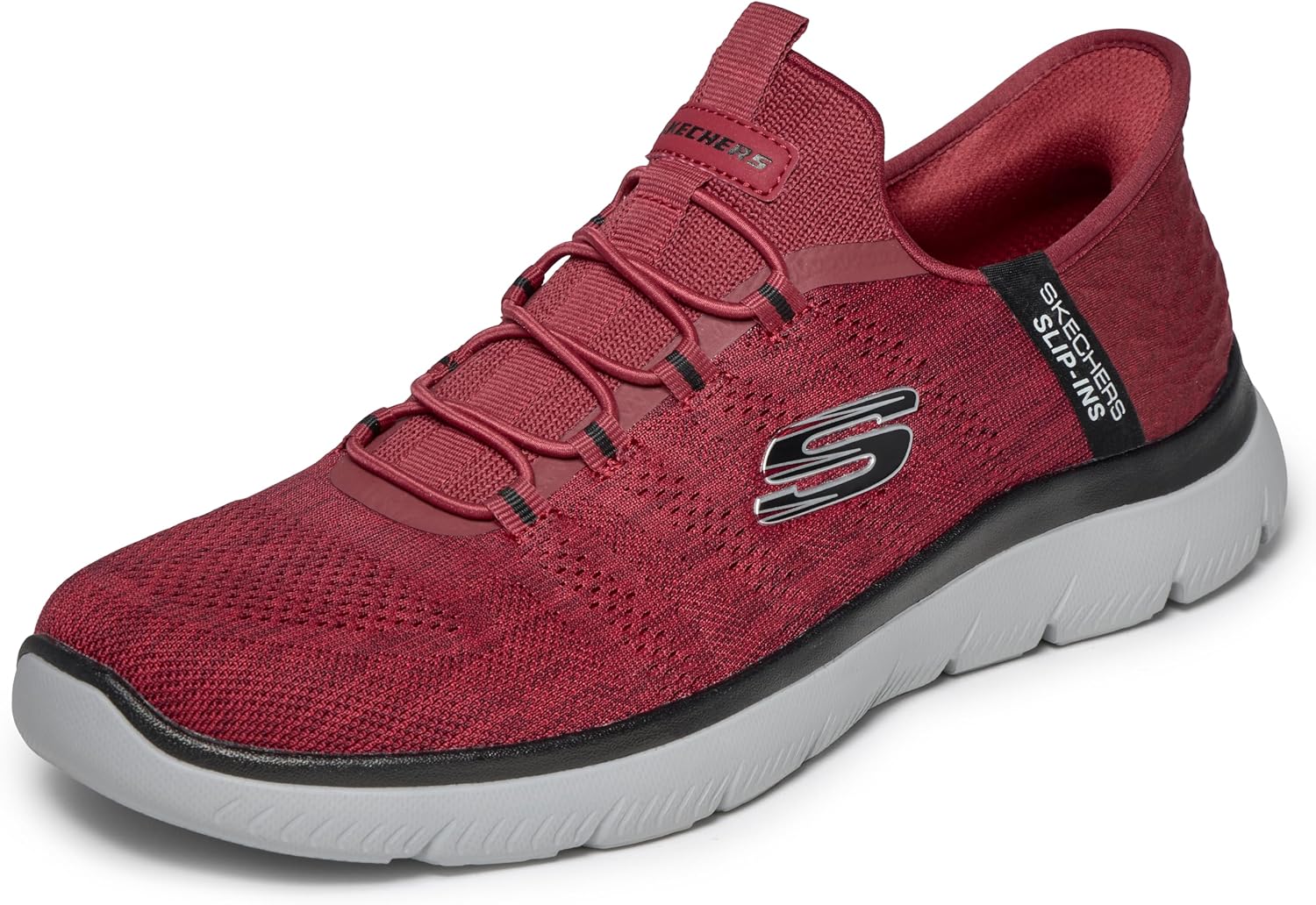 Мужские слипоны Skechers Summits Key Pace без застежек, черный/красный
Мужские слипоны Skechers Summits Key Pace без застежек, черный/красный