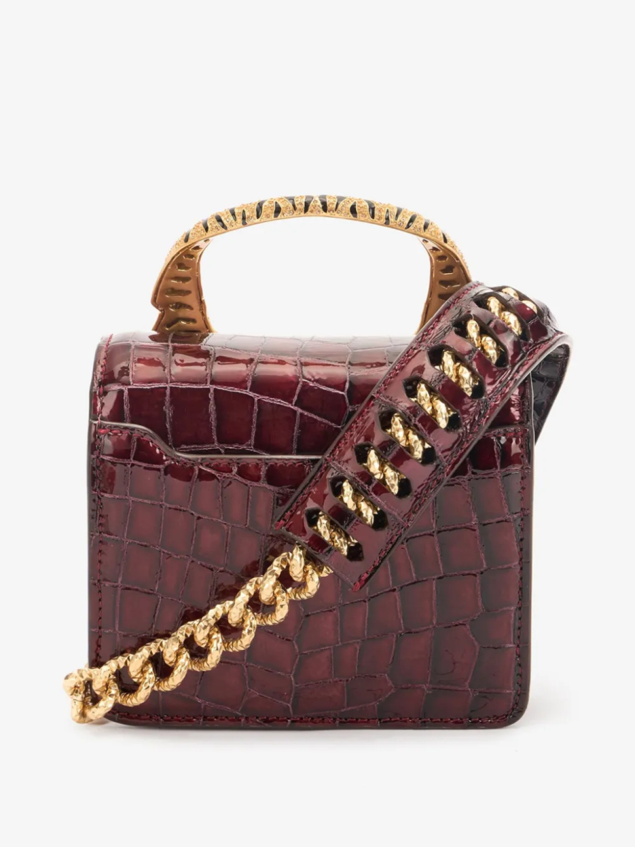 Мини-сумка Roberto Cavalli Roar с крокодиловым принтом, красный
Мини-сумка Roberto Cavalli Roar с крокодиловым принтом, красный