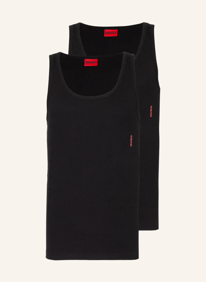 В упаковке 2 майки Hugo, черный 
В упаковке 2 майки Hugo, черный
