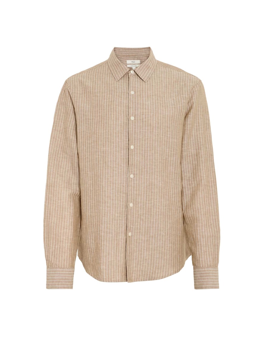 Рубашка делового покроя Regular Fit Marks & Spencer, коричневый
Рубашка делового покроя Regular Fit Marks & Spencer, коричневый