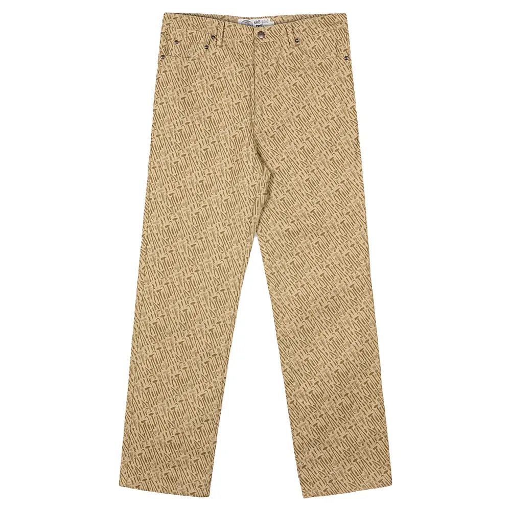 Брюки Grimey X Sk8Land Canvas Regular, коричневый 
Брюки Grimey X Sk8Land Canvas Regular, коричневый