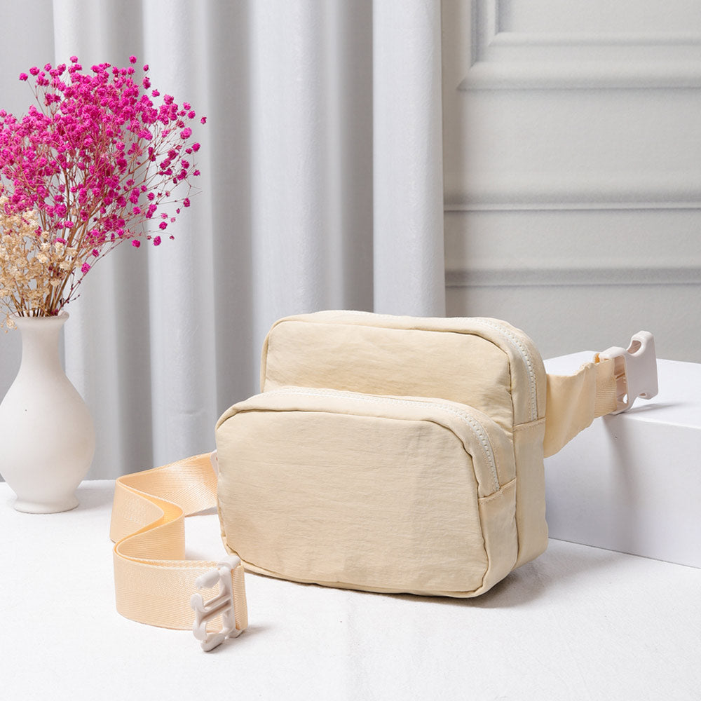 Сплошная нейлоновая сумка-слинг Поясная сумка Бандана FASHNZFAB, бежевый
Сплошная нейлоновая сумка-слинг Поясная сумка Бандана FASHNZFAB, бежевый