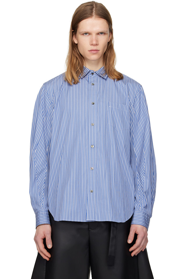 Sacai Синяя поплиновая рубашка
Sacai Синяя поплиновая рубашка