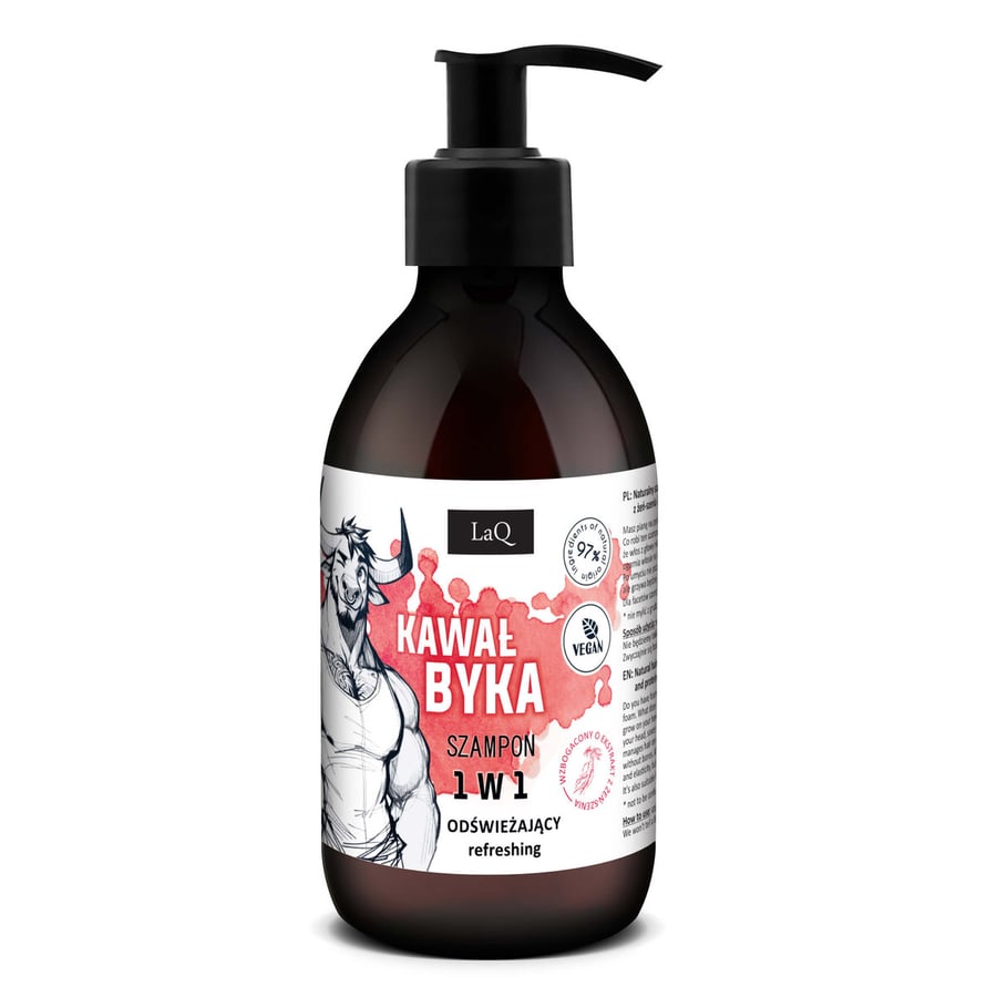 LaQ, Kawał Byka, Шампунь для волос 1в1, 300мл
LaQ, Kawał Byka, Шампунь для волос 1в1, 300мл