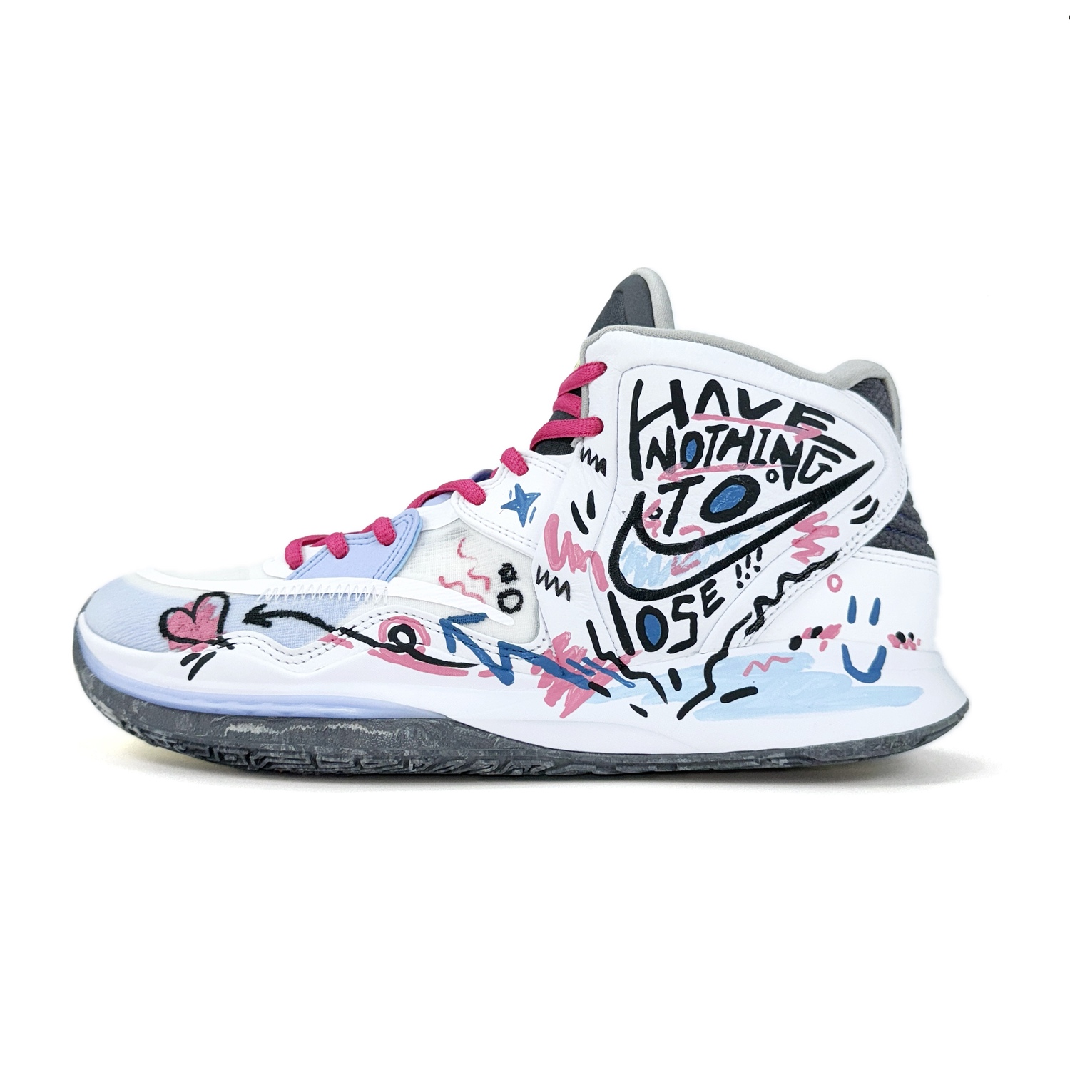 Nike Kyrie 8 Infinity Irving 8 Passion Youth, антискользящие износостойкие баскетбольные кроссовки Mid-Top Unisex, розовый и синий
Nike Kyrie 8 Infinity Irving 8 Passion Youth, антискользящие износостойкие баскетбольные кроссовки Mid-Top Unisex, розовый и синий
