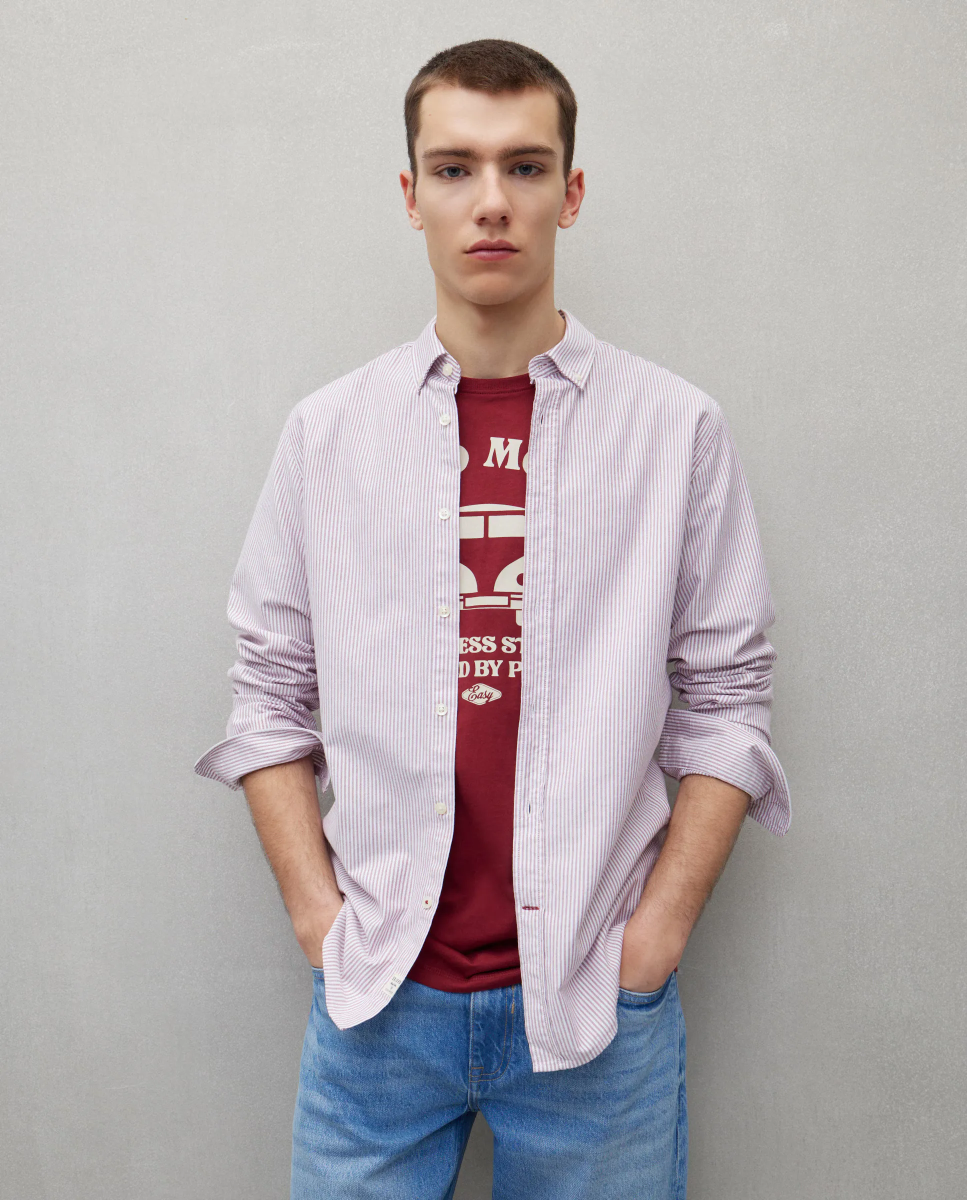 Мужская рубашка оксфорд в полоску с длинными рукавами Easy Wear, розовый
Мужская рубашка оксфорд в полоску с длинными рукавами Easy Wear, розовый