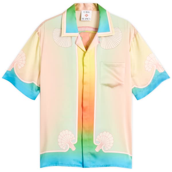 Шелковая рубашка с короткими рукавами и кубинским воротником Casablanca, зеленый
Шелковая рубашка с короткими рукавами и кубинским воротником Casablanca, зеленый