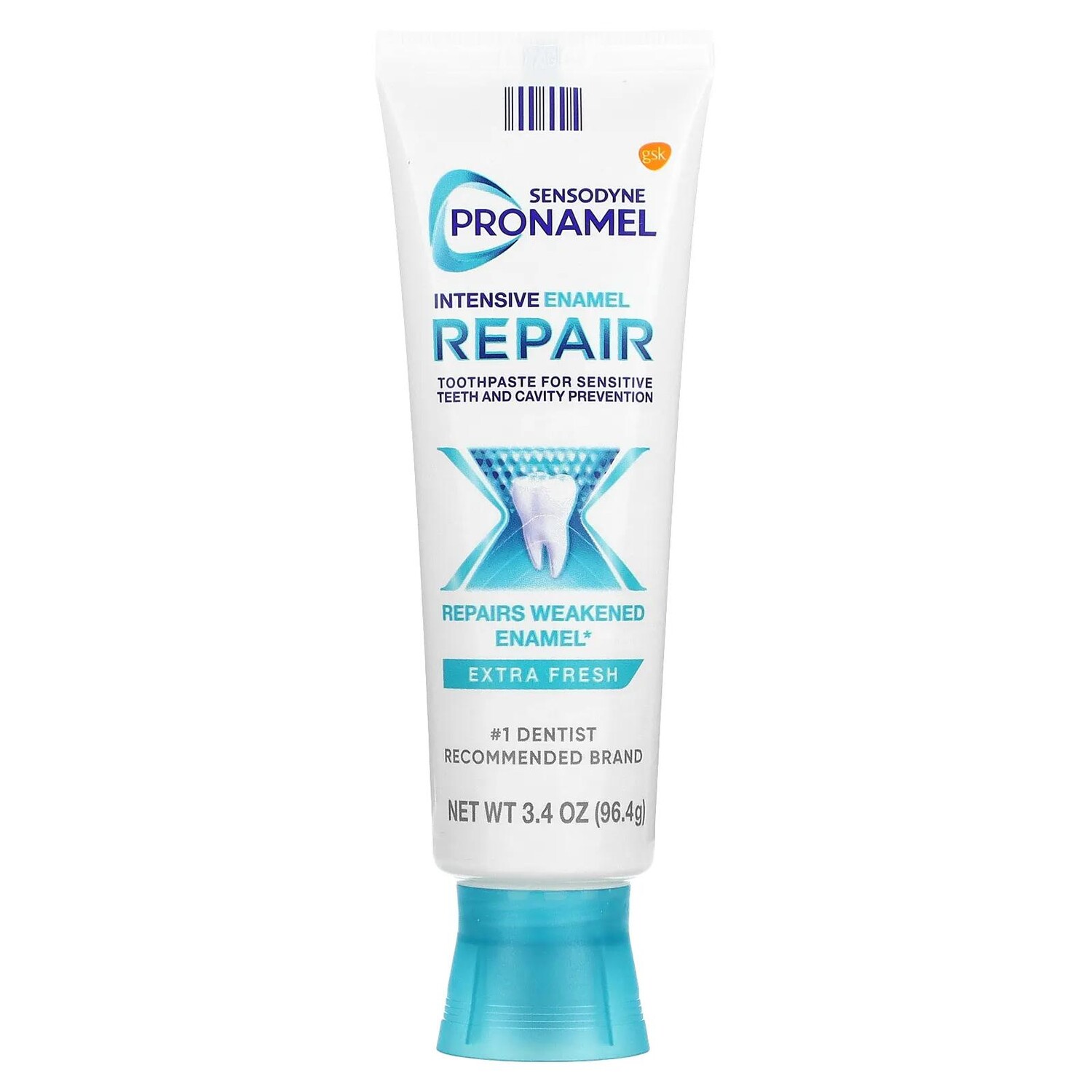 Sensodyne ProNamel Intensive Enamel Repair Toothpaste Extra Fresh 3.4 oz (96.4 g)
Sensodyne ProNamel Intensive Enamel Repair Toothpaste Extra Fresh 3.4 oz (96.4 g)