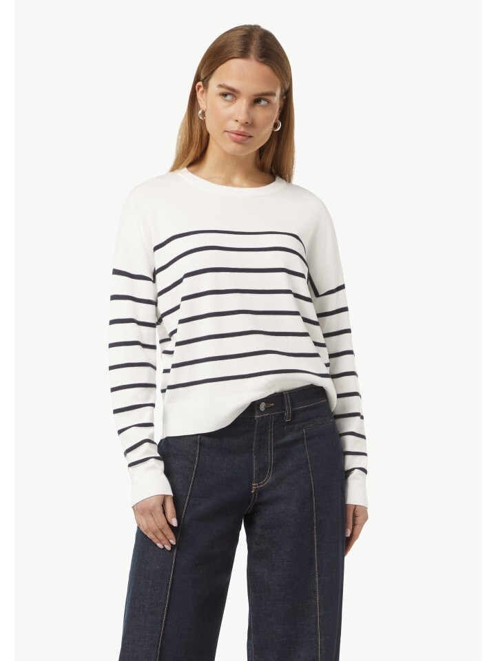 Пуловер comma Strickpullover langarm, белый
Пуловер comma Strickpullover langarm, белый