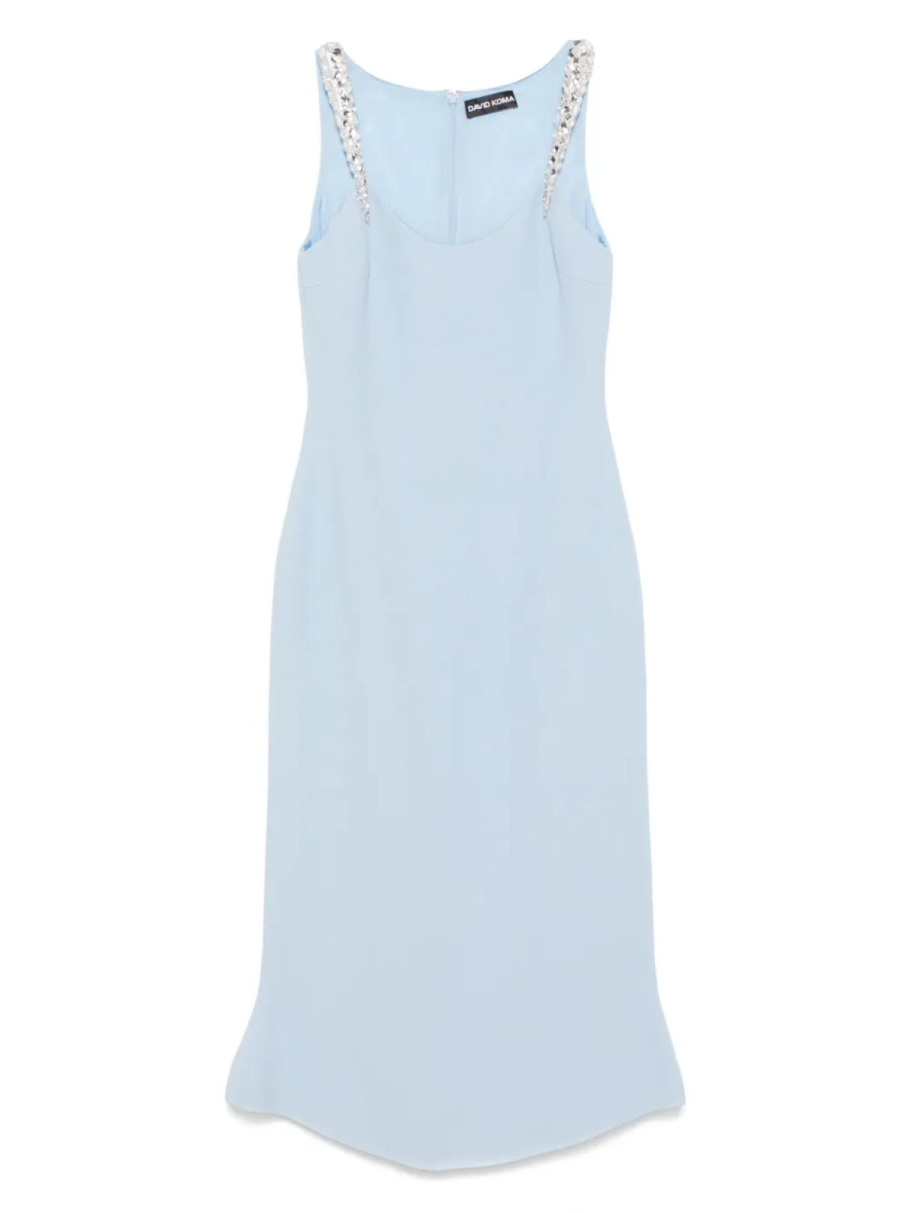 Платье с воланами, расшитое кристаллами-коготками David Koma, синий
Платье с воланами, расшитое кристаллами-коготками David Koma, синий