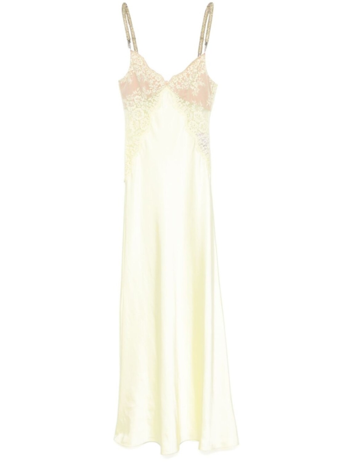 Self-Portrait атласное платье макси с кружевом, желтый
Self-Portrait атласное платье макси с кружевом, желтый