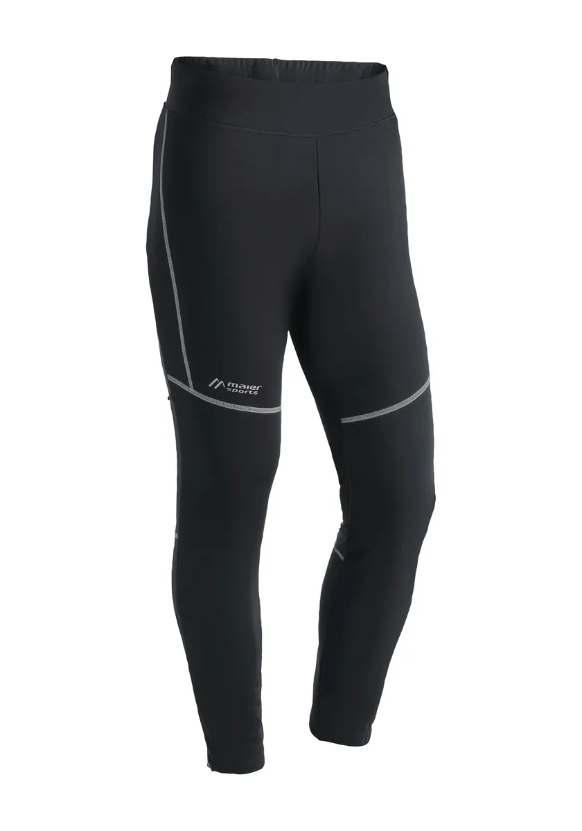 Спортивные лыжные брюки Maier "TelfsTight 2.0M", мужские брюки для беговых лыж, эластичные в четырех направлениях, лыжные туристические брюки, передняя часть из софтшелла Maier Sports, черный