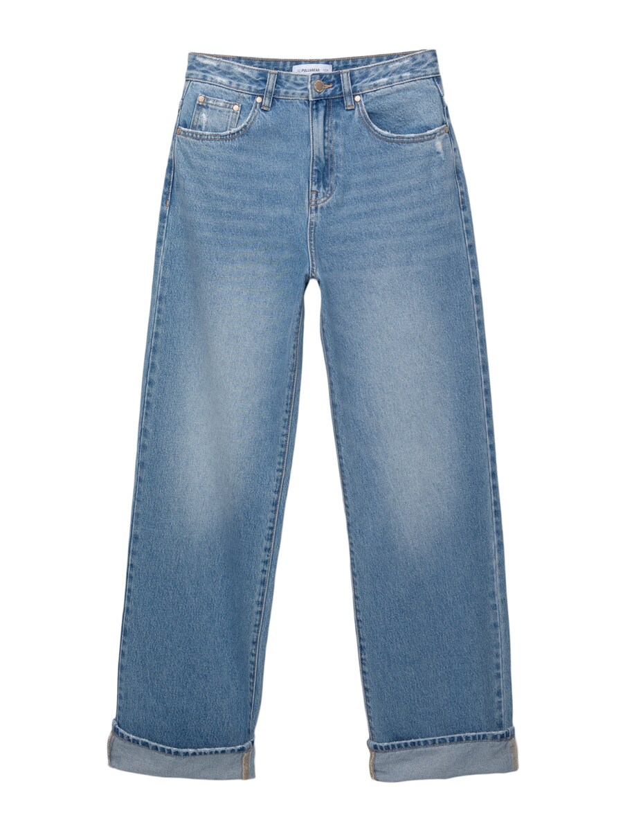 Джинсы с широкими штанинами Pull&Bear, синий деним
Джинсы с широкими штанинами Pull&Bear, синий деним