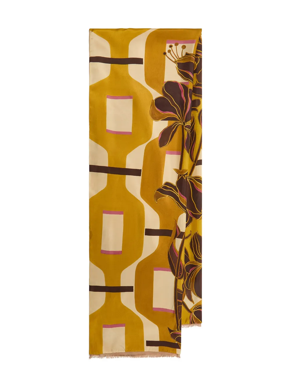 Шарф с геометричным узором Maliparmi, коричневый
Шарф с геометричным узором Maliparmi, коричневый