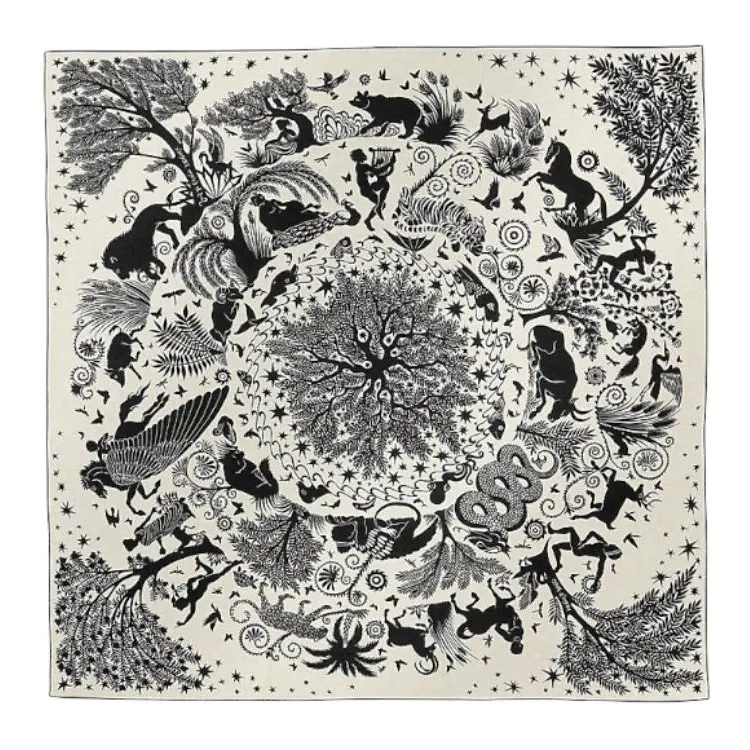 Шелковый кашемировый шарф для женщин черный HERMES
Шелковый кашемировый шарф для женщин черный HERMES