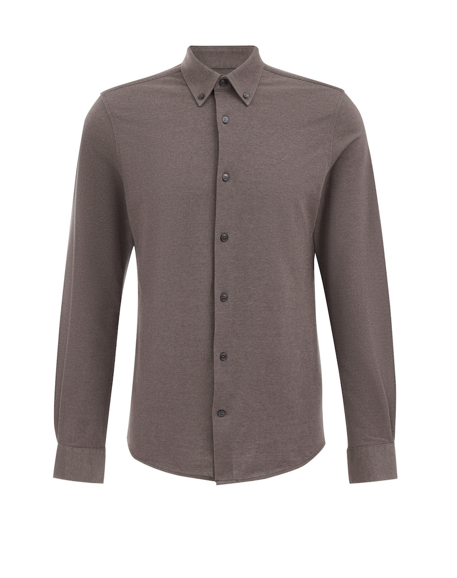 Рубашка Slim Fit на пуговицах WE Fashion, темно-коричневый
Рубашка Slim Fit на пуговицах WE Fashion, темно-коричневый