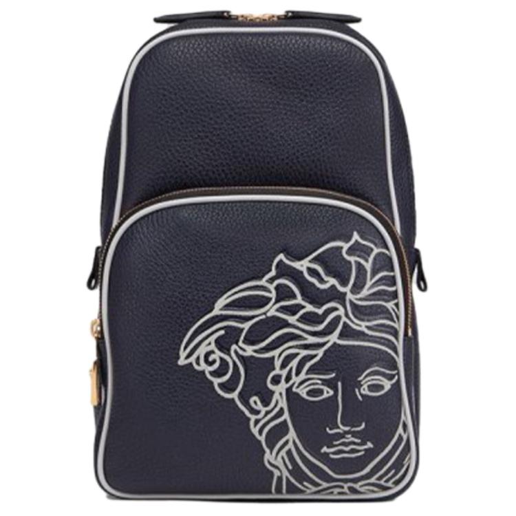 VERSACE Кожаная сумка через плечо, мужская синяя
VERSACE Кожаная сумка через плечо, мужская синяя