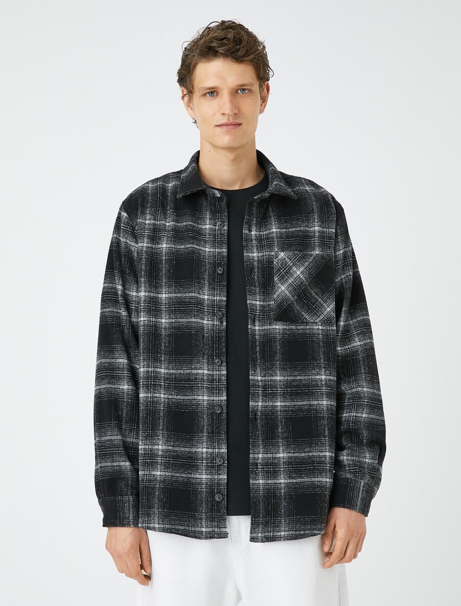 Рубашка на пуговицах классического кроя Koton, черный
Рубашка на пуговицах классического кроя Koton, черный