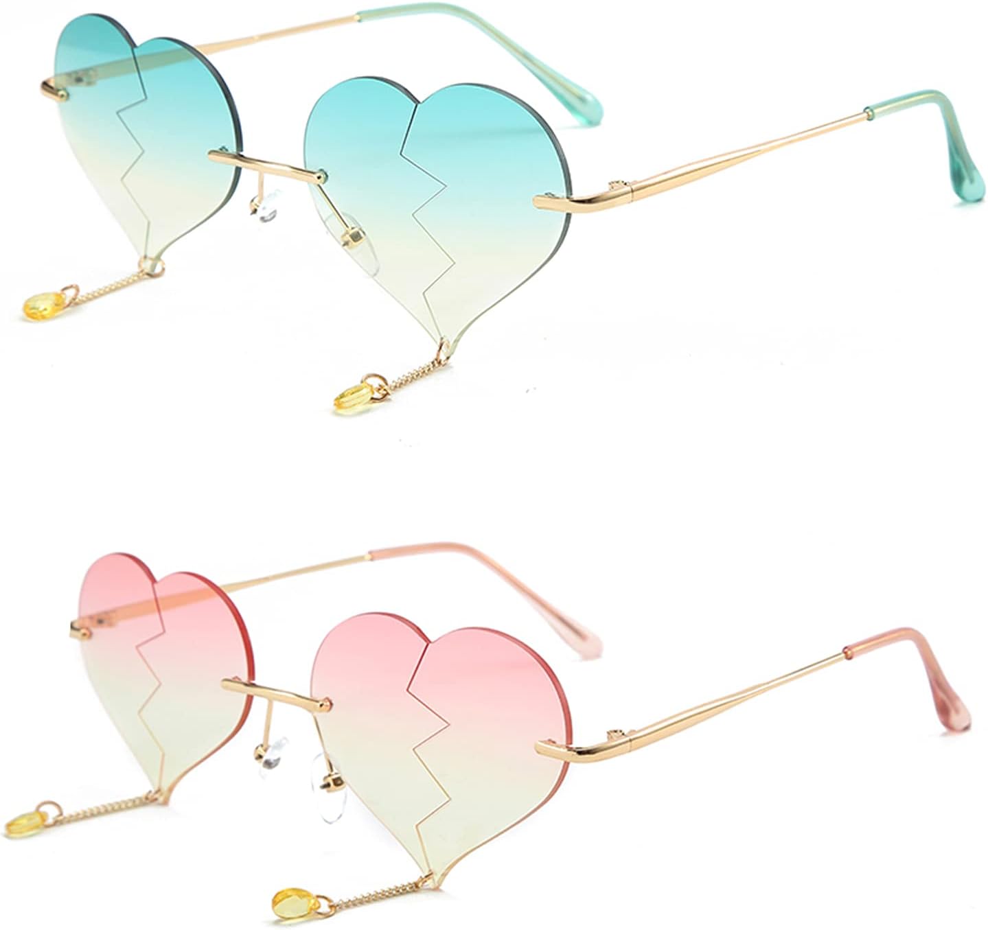 COTIA/Модные безободковые солнцезащитные очки для женщин 2020 года, ретро-стиль, сердечко, кисточка, панк-стик, мужские безободковые солнцезащитные очки UV400, Pink Yellow&green Yellow
COTIA/Модные безободковые солнцезащитные очки для женщин 2020 года, ретро-стиль, сердечко, кисточка, панк-стик, мужские безободковые солнцезащитные очки UV400, Pink Yellow&green Yellow