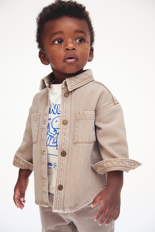 Джинсовая рубашка H&M, бежевый
Джинсовая рубашка H&M, бежевый