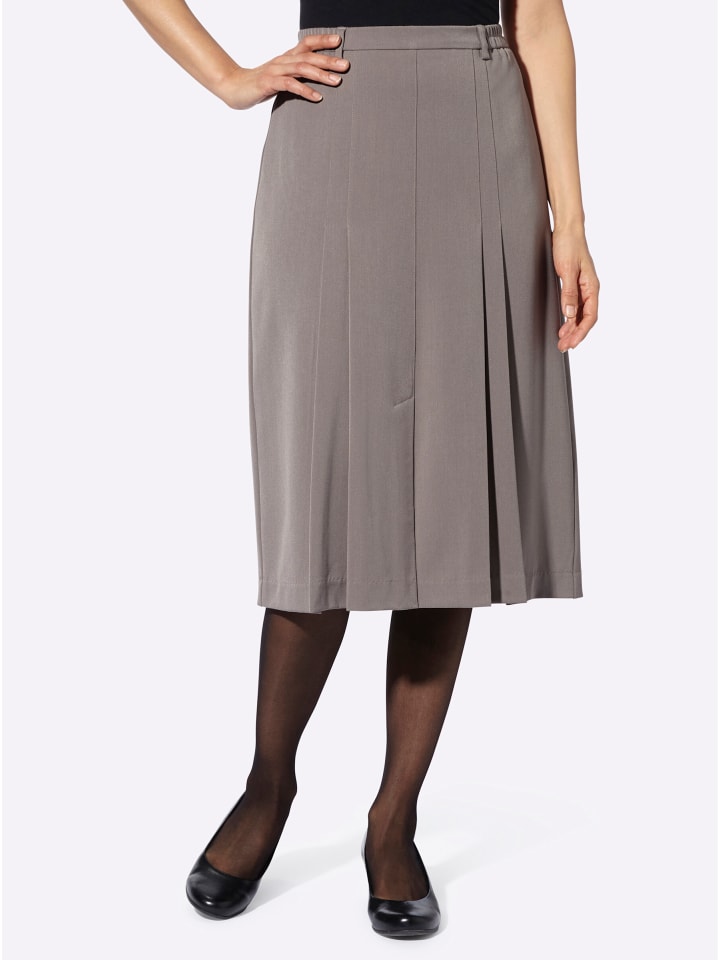 Юбка в складку цвета серо-коричневый меланж WITT WEIDEN
Юбка в складку цвета серо-коричневый меланж WITT WEIDEN