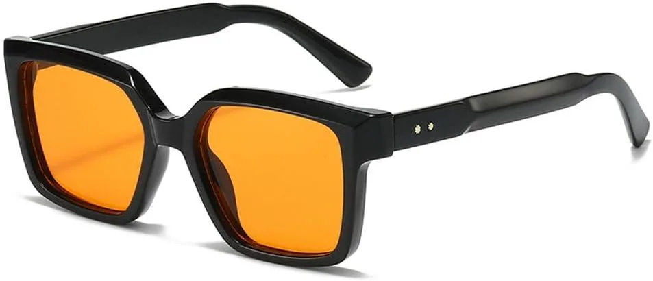 Квадратные солнцезащитные очки для женщин, защита от УФ-излучения UV400, ретро-стиль, заклепки, градиентные солнцезащитные очки для мужчин SKFGNX, Black Orange
Квадратные солнцезащитные очки для женщин, защита от УФ-излучения UV400, ретро-стиль, заклепки, градиентные солнцезащитные очки для мужчин SKFGNX, Black Orange