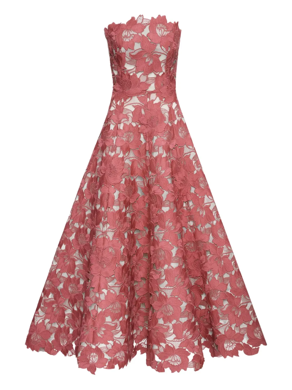 Гипюровое платье без бретелей Oscar de la Renta, розовый
Гипюровое платье без бретелей Oscar de la Renta, розовый