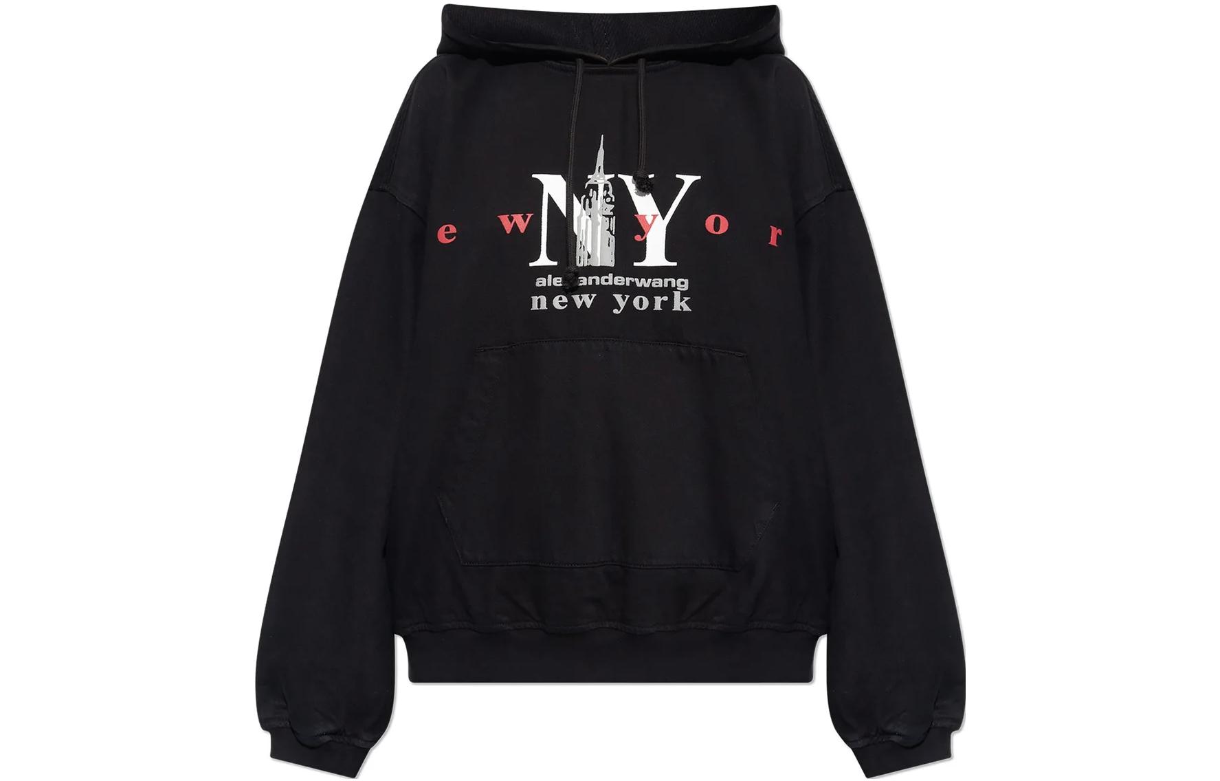 Толстовка с вышитым логотипом Alexander Wang, черная
Толстовка с вышитым логотипом Alexander Wang, черная