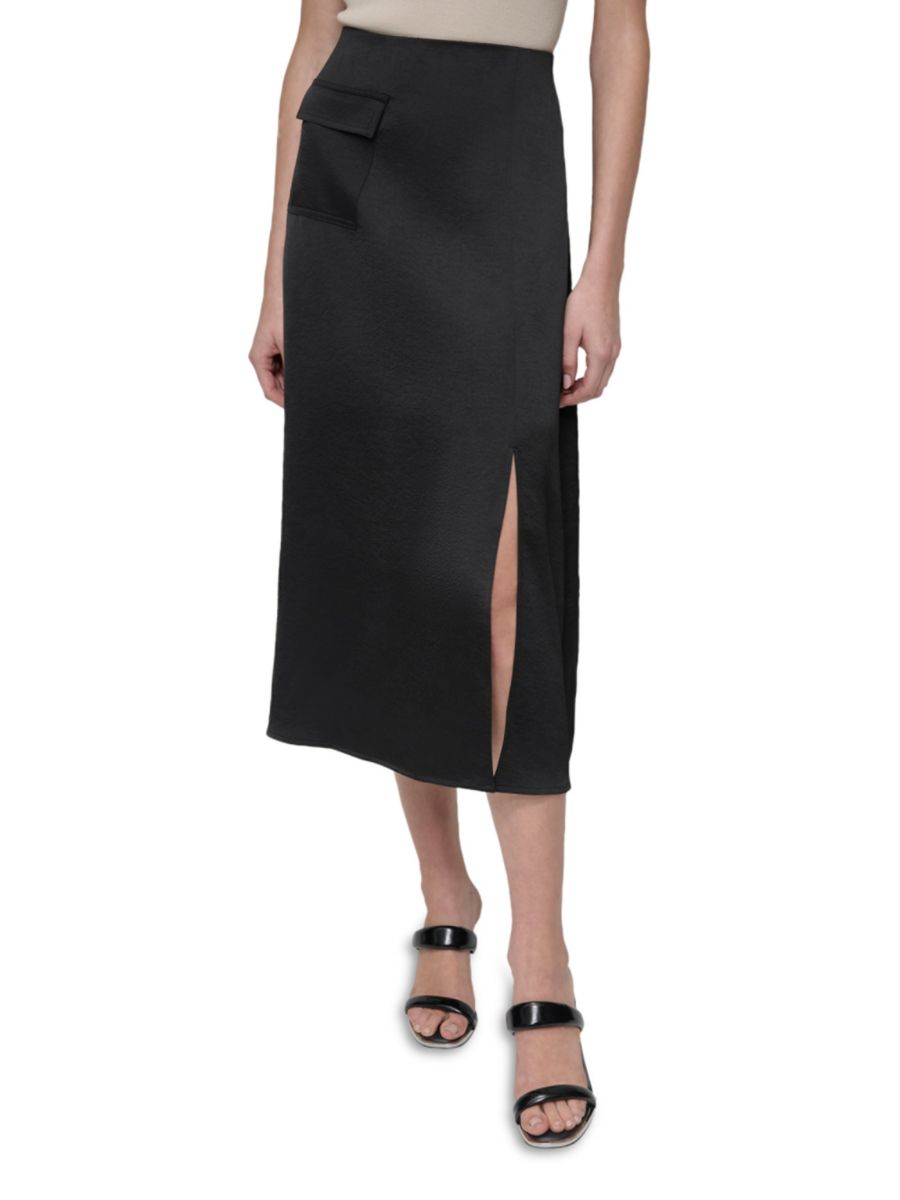 Юбка-карго миди с боковыми разрезами DKNY, черный
Юбка-карго миди с боковыми разрезами DKNY, черный