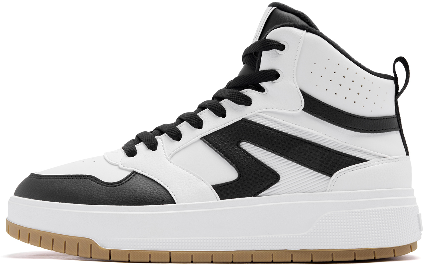 QIAODAN Кроссовки для скейтбординга Jordan, мужские, высокие, белые/черные 
QIAODAN Кроссовки для скейтбординга Jordan, мужские, высокие, белые/черные