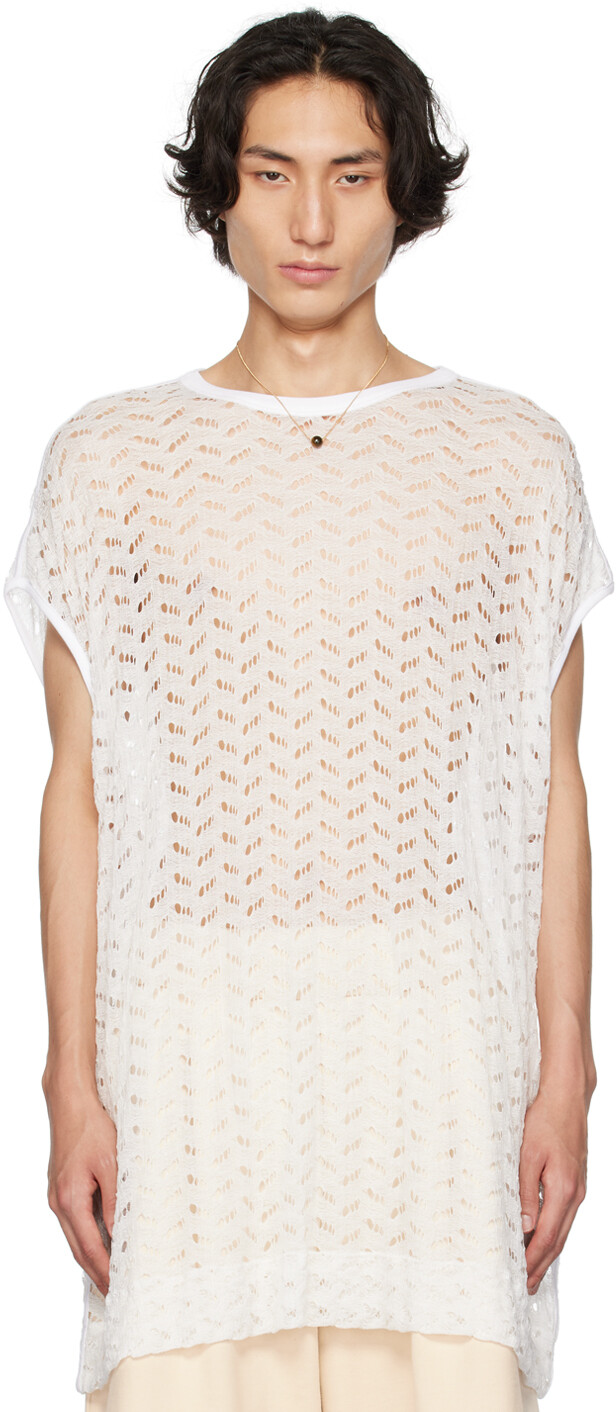 Белая майка с круглым вырезом Dries Van Noten
Белая майка с круглым вырезом Dries Van Noten