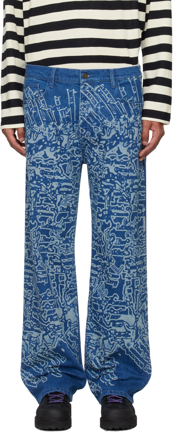 Джинсы с лазерной гравировкой карты Robyn Lynch 
Джинсы с лазерной гравировкой карты Robyn Lynch