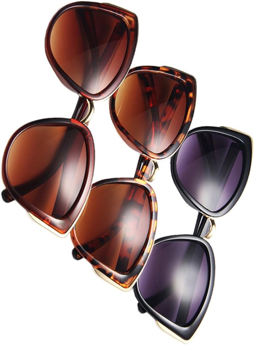 Набор из 3 женских солнцезащитных очков Yardwe «кошачий глаз», винтажные пластиковые солнцезащитные очки для пляжа и отдыха на природе, стильные модные женские очки в темно-коричневой оправе, Assorted Color
Набор из 3 женских солнцезащитных очков Yardwe «кошачий глаз», винтажные пластиковые солнцезащитные очки для пляжа и отдыха на природе, стильные модные женские очки в темно-коричневой оправе, Assorted Color