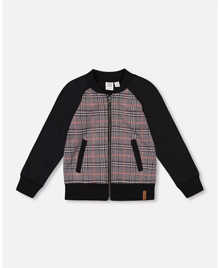 Куртка для мальчика из двух материалов, на молнии спереди, серо-черная в клетку – для малышей|детей Deux par Deux, черный
Куртка для мальчика из двух материалов, на молнии спереди, серо-черная в клетку – для малышей|детей Deux par Deux, черный